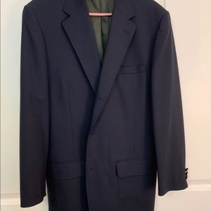 Mens Eddie Bauer navy blue tropical wool blazer